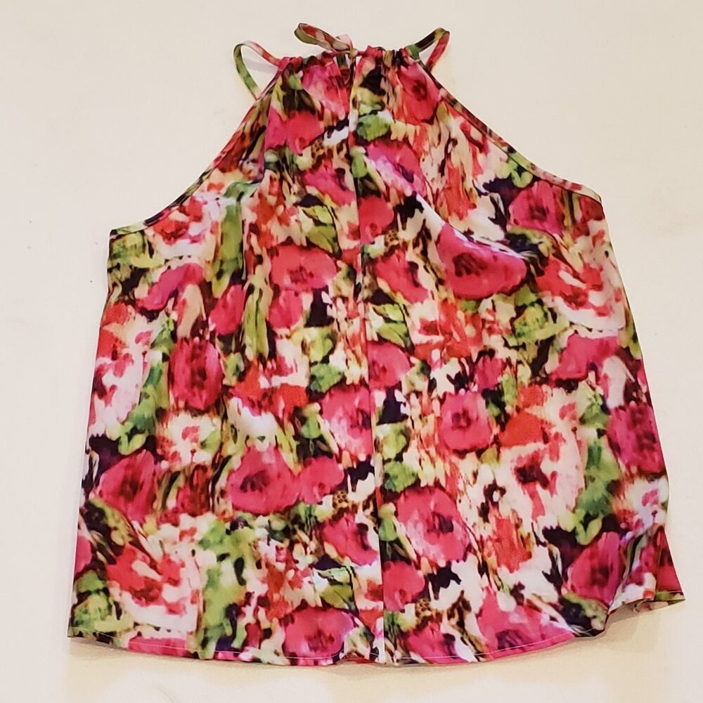 Pink Floral design Halter Top